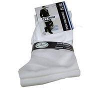4 Lots de trois Paire Chaussette Homme coton Fil d'Ecosse Special Pieds Sensibles (39-42, Blanc)