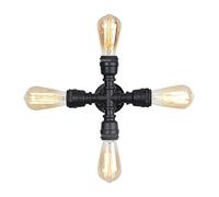 4 lumières rétro Vintage Industriel Edison Style Conduite d'eau Applique Murale en Fer Applique E27 luminaire luminaire raccord 110 V-240 V Chambre café Restaurant Porche allée Bar Balcon décor