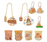 4 Marque-Pages Magnétiques Capybara, 2 Marque-Pages Pendentif Capybara Et 3 Porte-Clés Capybara, Marque-Pages De Dessin Animé Mignon, Marque-Pages De Lecture.