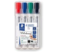 4 marqueurs - Effaçable - Ardoise - Tableau blanc - Pointe ogive - Staedtler