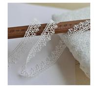 4 Meters Ivory Water Soluble Lace Exquisite Embroidered Fringe Ribbons Collar Trim Curtains Dress DIY Sewing Supplies 1.6cm
