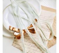 4 mètres, élastique, extensible, à volants, for fête, sous-vêtements, 6 mm, accessoires en dentelle for vêtements(Light Green)