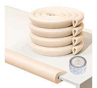 4 Mètres Protection des Bords en Forme de U en Verre pour Table Basse - Protection de Pare-Chocs de sécurité pour bébé - Protection des Coins pour Enfants - Convient pour Meubles, Bureaux (Beige)