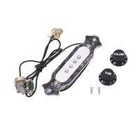 4 - Microphone acoustique à cordes, micro sans fil à bobine de cuivre pour guitares folk et électriques, microphone compact pour trou de son avec boutons de volume, idéal pour la (GMB333 Couleur