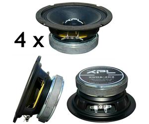 4 Midwoofer xpl XW06-403 16,50 CM 6,5 " 400 Watt RMS 800 Max 4 Ohm 97 DB Car