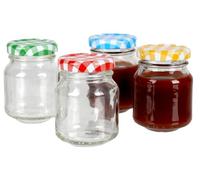 4 mini pots de confiture 60 ml avec couvercle coloré einwecken verrines Bocaux Verre
