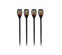 Lumisky Torches solaires MINI MAITY SUN H70cm – effet flamme LED blanc chaud – Lot de 4