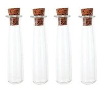 4 mini tubes en verre 4 cm à bouchon liège