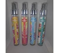 4 minis brumes Body Splash Collection, Brume Parfumée en Spray, Lot de 4 Flacons Colorés, Design Floral, 4 Fragrances Différentes