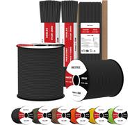 4 Mm 7 Strands Nylon Rope 15 M Type Iii Parachute Cord For Survival,Outdoor,Diy-250 Kg Breaking Load (Black)