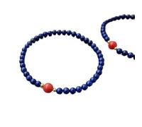 4 mm lapis naturel lazuli Cinnabar Berons Bracelet Brico de restauration bricolage # 19615 Pierre naturelle