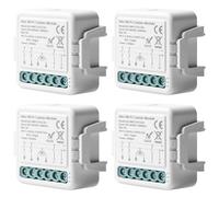 4 modules d'interrupteur de volet roulant WiFi intelligent : module de commutateur de volet roulant WiFi Tuya 2,4 GHz Alexa Smart commande de volet roulant, contrôle par application, minuterie pour