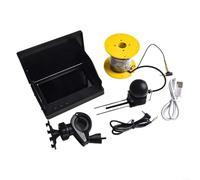 4 moniteurs HD IPS de 3 pouces avec caméra 220 degrés, LED infrarouge, batterie de 6000 mAh et câble vidéo de 30 mètres, convient pour bateau et pêche sur glace (20 m)