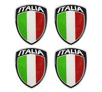 4 Morceaux D'Autocollants De Drapeau Italien, Autocollants Réfléchissants, Autocollants Imperméables, Qui Peuvent Décorer Les Voitures, Les Motos, Les Casques Et Les Ordinateurs.