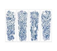 4 Morceaux D'Autocollants De Tatouage Semi-Permanent À Base De Plantes De Jus De Bras Complet Bras Complet Grande Image D'Une Durée De 15 Jours Autocollants De Tatouage Simulés