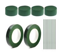 4 Morceaux De Blocs De Mousse Florale, 2 Rouleaux De Ruban Adhésif, 10 Poteaux De Fleurs, Fournitures De Composition Florale, Kit De Bouquet De Bricolage, Plateau Floral