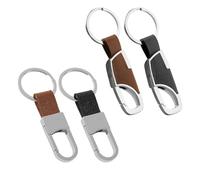 4 Morceaux De Chaîne De Clés De Voiture, Métal en Cuir, Robuste Et Durable, Bande-Annonce Classique De La Mode pour Hommes, Personnalité Créative, Accessoires De Clés Multifonction.