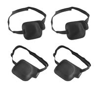 4 Morceaux De Masque Oculaire Noir À Œil, Confortable Et Respirant, Couverture Oculaire Occultante, Accessoires De Récupération Des Yeux Après Une Faible Chirurgie De Vision.