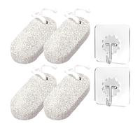 4 Morceaux De Pierre De Broyage Ovale Et 2 Morceaux De Crochets, Outils De Pédicure, Outils D'Élimination Des Pelures De Pied, Accessoires De Soins Aux Pieds.