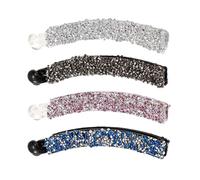 4 Morceaux De Pinces À Cheveux En Diamant En Forme De Banane, Des Pinces En Strass, Des Pinces À Cheveux De Banane, Des Clips De Banane, Des Femmes, Des Cadeaux Pour Les Filles.