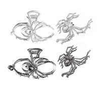 4 Morceaux De Pinces À Gripper En Forme D'Araignée, Pinces De Cheveux Créatives, Accessoires De Style Punk, Décorations De Coiffures, Accessoires De Vêtements.