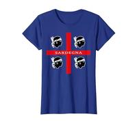4 Mori Sardegna Flag Sardaigne Cadeau T-Shirt, Femme, Bleu Royal, XXL