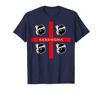 4 Mori Sardegna Flag Sardaigne Cadeau T-Shirt, Homme, Bleu Marine, S