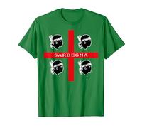 4 Mori Sardegna Flag Sardaigne Cadeau T-Shirt, Homme, Vert Kelly, XXL