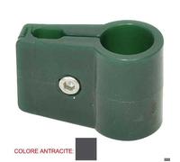 4 Morsetti Antracite Singoli Di Supporto Per Palo ¿25mm Verdemax 8558 Multicolore