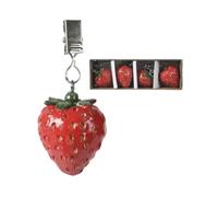 4 MORSETTI PER LA TAVOLA A FORMA DI FRAGOLA 4CM CUCINA CASA