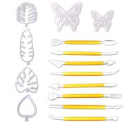 4 Moules À Biscuits En Forme De Feuilles Et 2 Moules À Biscuits En Forme De Papillon, Équipés De 8 Outils De Cuisson Et De Sculpture, Des Moules De Style Créatif, Des Accessoires De Cuisine.