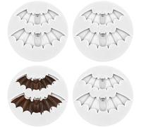 4 moules en silicone chauve-souris grise - Idéal pour la décoration de gâteaux et fondants et chocolat