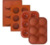 4 moules en silicone demi-ronds for bombes au chocolat, à réaliser soi-même. Moule demi-rond for gâteaux et mousses Pour La Fabrication De Chocolat