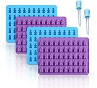 4 Moules En Silicone En Forme D'ours Pour Mini Bonbons, Chocolats Et Collations - Sans Bpa, Avec 2 Compte-Gouttes