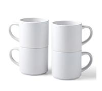 4 Mugs céramique empilables Blanc 300 ml - Cricut