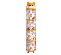 4 Niveaux Organisateur D'arbre Pour Le Stockage En Peluche Conteneur Haute Capacité Avec Roues Tube Transparent 150x27x27cm Pour Chambre De Maternelle Salle De Jeux Et Armoire Organisation Jouets