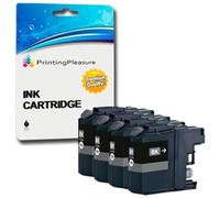 4 Noir Cartouches d'encre compatibles pour Brother DCP-J4110DW MFC-J4410DW MFC-J4510DW MFC-J4610DW MFC-J470DW MFC-J4710DW MFC-J6520DW MFC-J650DW MFC-J6920DW MFC-J870DW DCP-J152W, LC123XL, LC-127XL