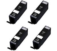 4 Noir Cartouches d'encre compatibles pour Canon Pixma iP7150 iP7250 iP8750 iX6850 MG5450 MG5550 MG5650 MG6350 MG6450 MG6650 MG7150 MG7550 MX725 MX925 | PGI-550PGBK XL