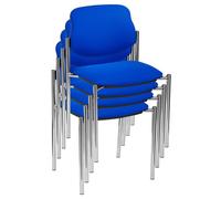 4 NOWY STYL Visitor Chairs Blue/Chrome