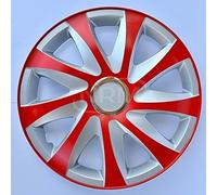 "4× NRM Radkappe DRIFT EXTRA, 16"""", rot/silber"
