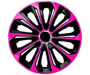4× NRM Radkappe EXTRA STRONG, 16″ pink/schwarz