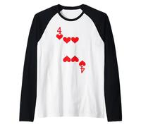 4 of Hearts - Jeu de cartes pour Halloween Manche Raglan