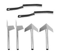 4 Outils De Plâtrage, 2 Brosses À Fentes, Truelle D'Angle, Truelle D'Angle Intérieure Pour Cloisons Sèches, Truelle D'Angle À 90 Degrés En Acier Inoxydable.