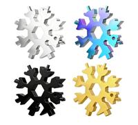 4 Outils Multifonctions Flocon De Neige, Outil 18-en-1, Pour Hommes (Noir, Argent, Or, Coloré).