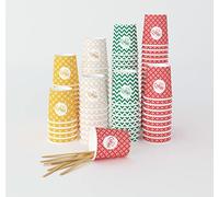 4 Oz,400 Multicolore Espresso Gobelets en Carton avec Agitateurs en Bois,Écologique et Jetables,Résistant à la Chaleur,Carton de Qualité,Idéal pour Toutes Les Boissons Chaudes ;Café,Thé,Chocolat etc.