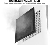 4 Pack 120mm PVC Dust Filter for Cooling Fan Magnetic Frame Dust Protection Grid Dust Protector PC Cooling Filter Black