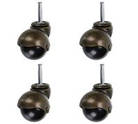 4 Pack 2 Inch Ball Caster Stem Caster Wheel with Sockets,Vintage Antique Swivel Caster for Furniture,Sofa,Chair,Cabinet