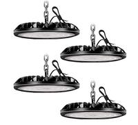 4 Pack 300W UFO LED Projecteur 30000LM, Etanche IP65 UFO Spot High Bay Lumière D'entrepôt, Blanc Froid 6000K Atelier Éclairage D'entrepôt pour Stade Centres Logistiques