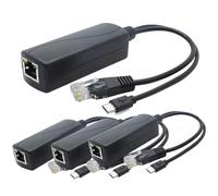 4-Pack 5V Répartiteur Poe 48V À 5V 2.4A Adaptateur Avec Prise Micro-USB, Caméra IP, Tablettes, Pour Raspberry Pi Et Plus