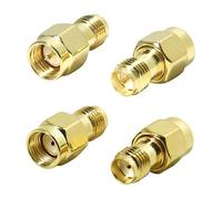 4 Pack Adaptateur RF SMA vers RP-SMA 50 Ohms Faible Perte pour Antenne Wi-Fi Amplificateur Signal Répéteurs Radio